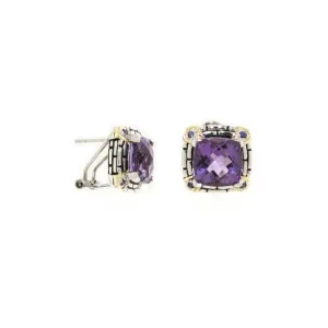 0.13ct Amethyst Earrings in 14k and 925 sterling silver (141E108078AMIL)