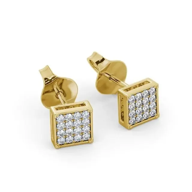 0.20CTW Square Lab Grown Diamond Earrings