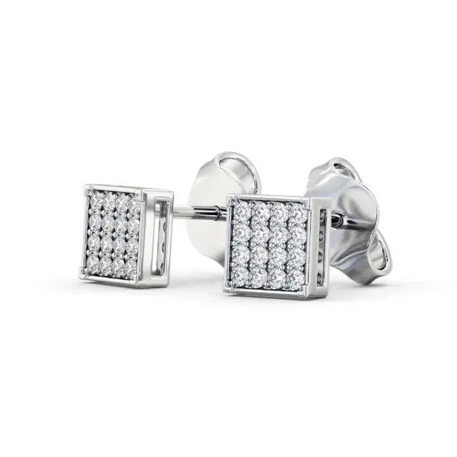 0.20CTW Square Lab Grown Diamond Earrings