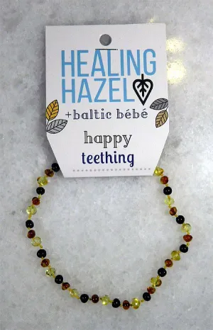 100% Certified Baltic Amber Baby Necklace Polished Multi