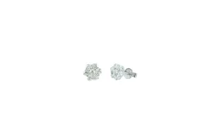 1.15 ctw Diamond Flower Studs