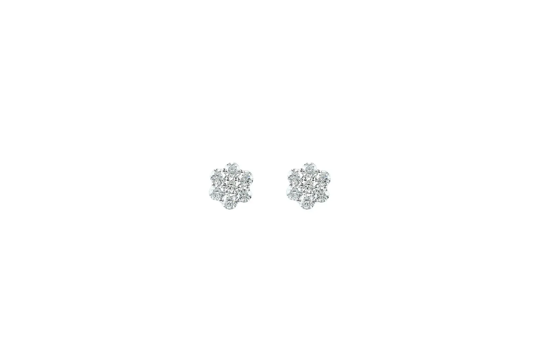 1.15 ctw Diamond Flower Studs