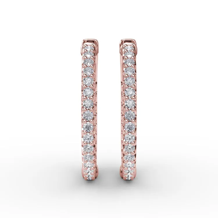 1.35ct Diamond Hoop Earrings