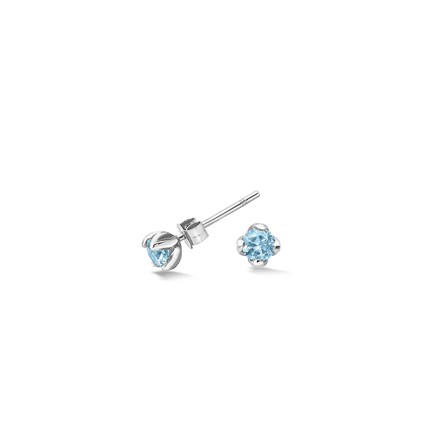 14k Gold & Aquamarine Stargazer Studs