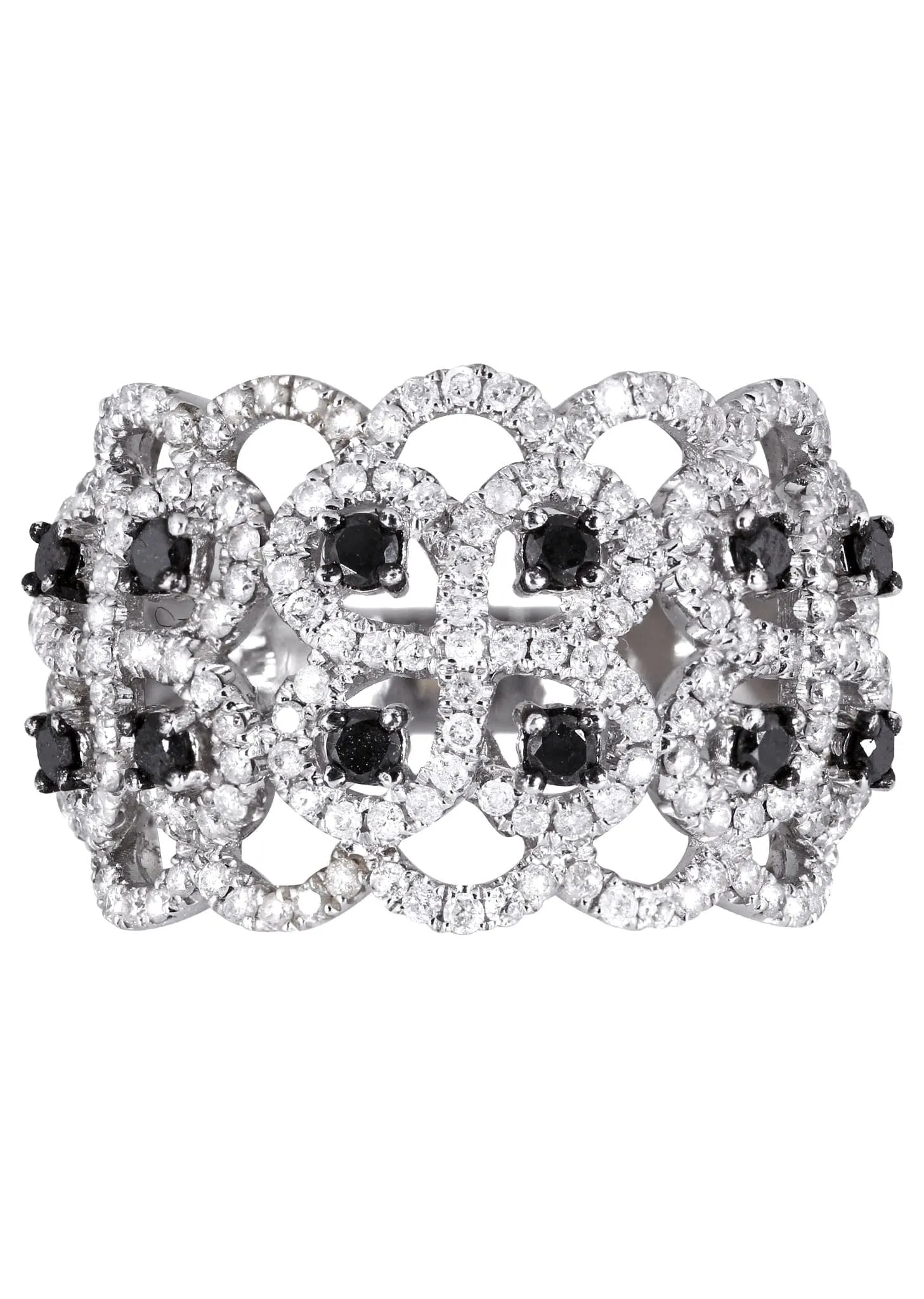 14K Ladies Black Diamond Cocktail Ring | 1.40 Carats | 7.36 Grams