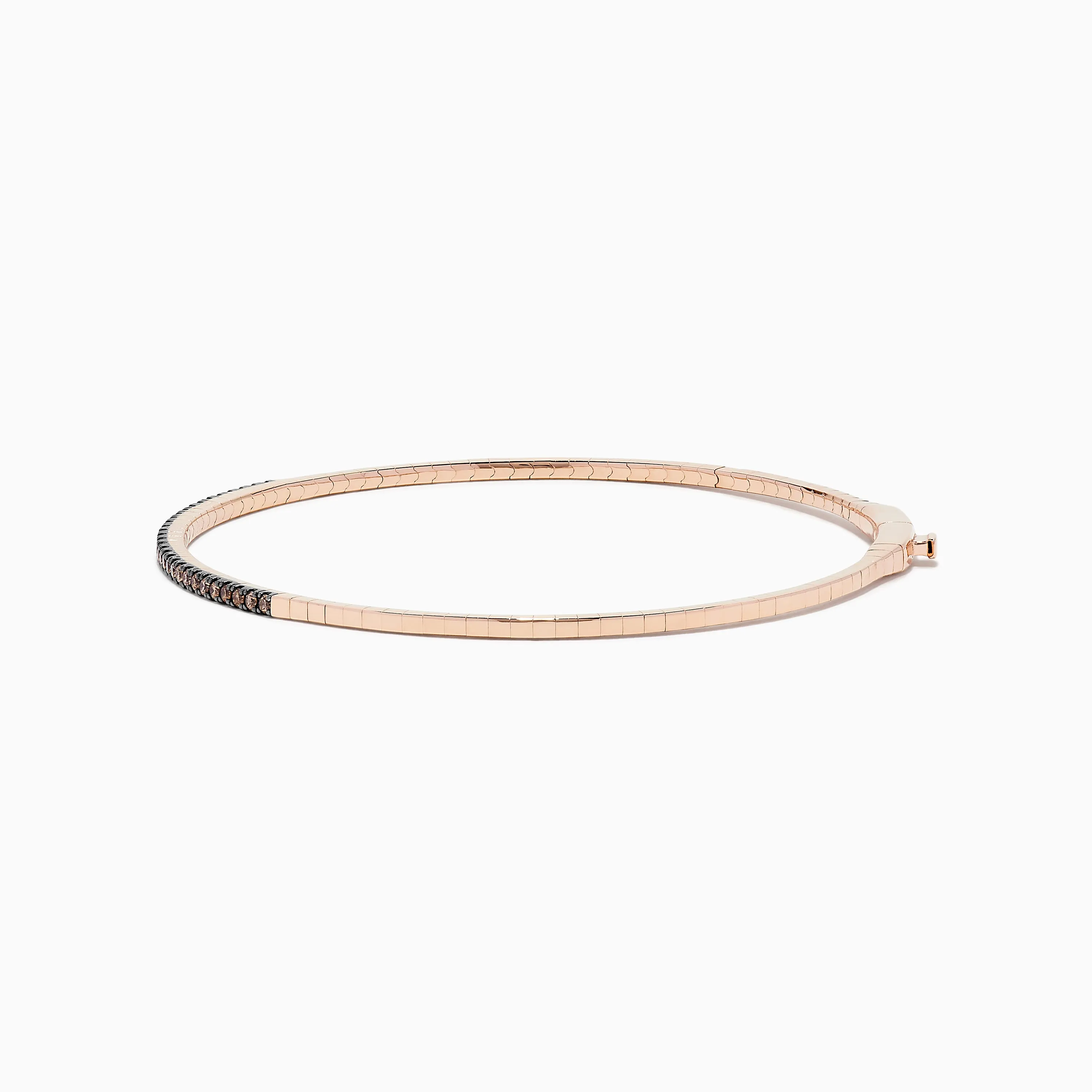 14K Rose Gold Espresso Diamond Bangle