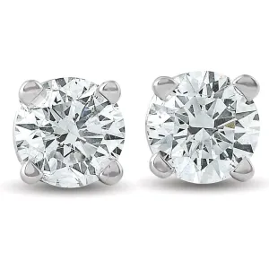 14k White Gold Diamond Stud Earrings - 1.26cttw