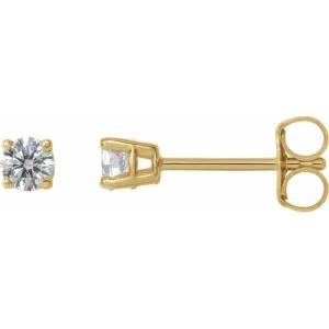 14K Yellow 1/4 CTW Natural Diamond Stud Earrings