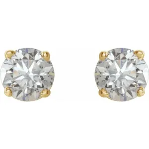 14K Yellow 3/4 CTW Natural Diamond Stud Earrings