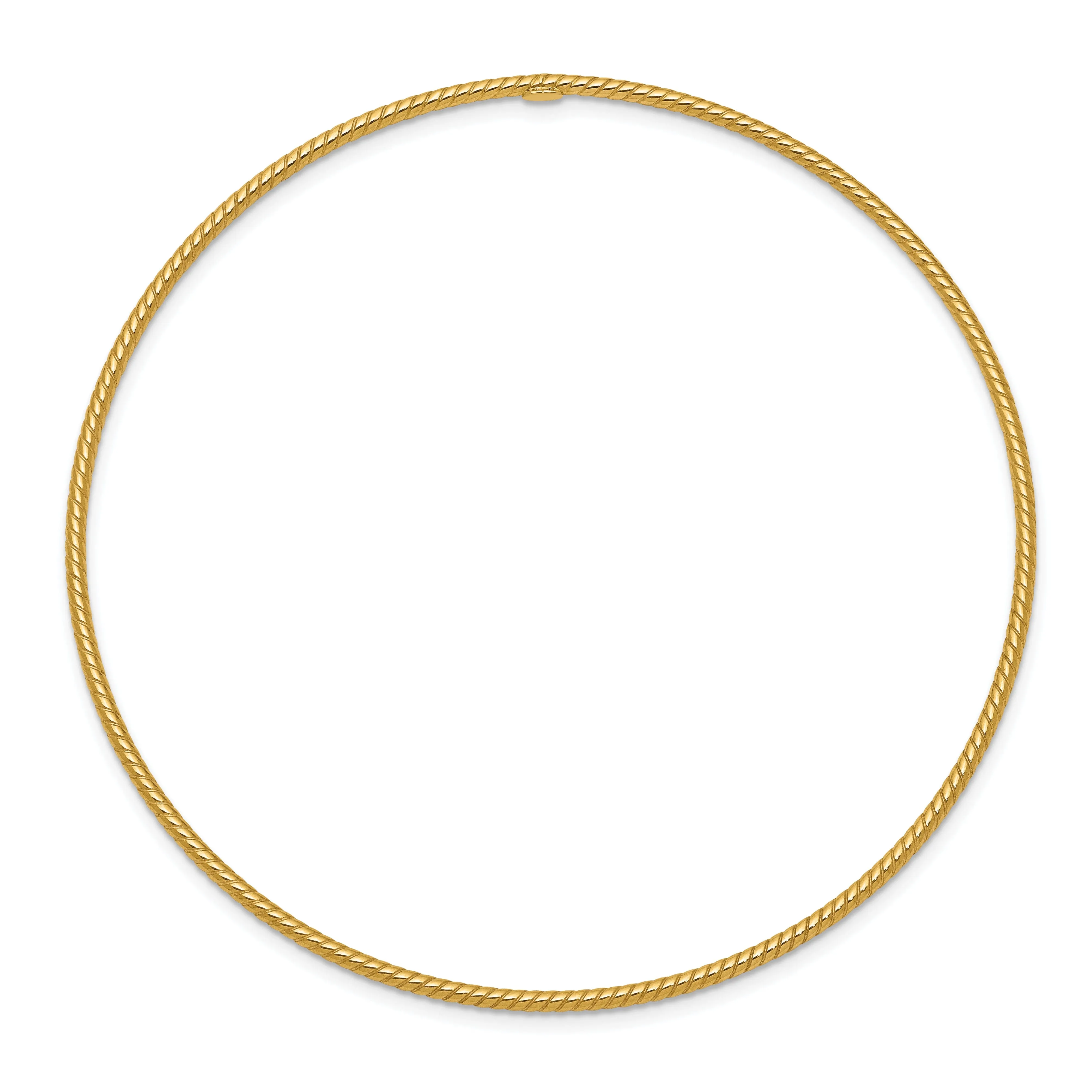 14k Yellow Gold Twist Bangle Bracelet