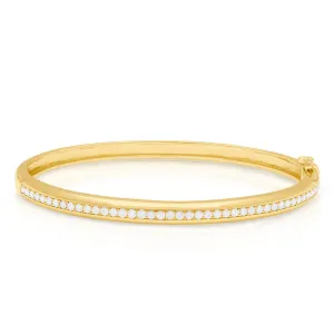 14KT Yellow Gold Diamond Oslo Bangle