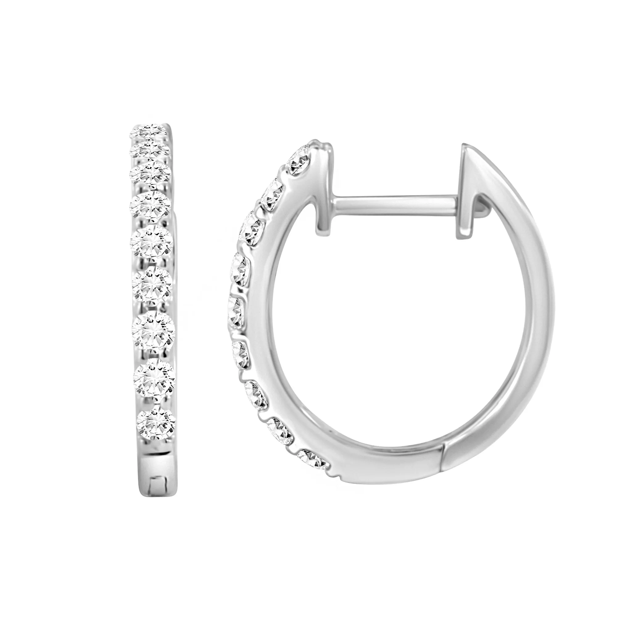 14KW 18RD0.41CT  EARRING HUGGIES (102DE1112)