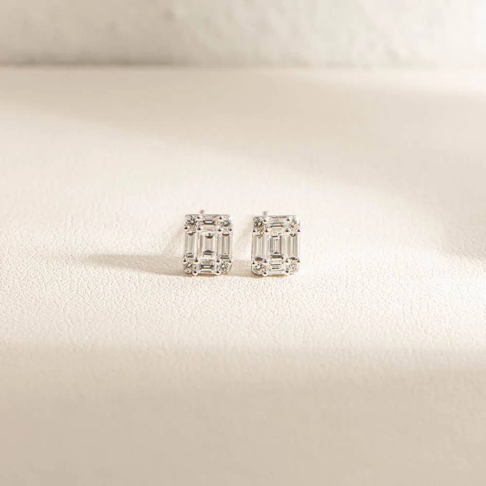 18ct White Gold .59ct Diamond Studs