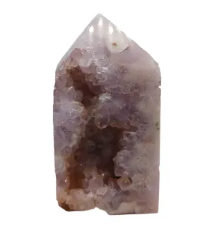 292G Amethyst Cherry Flower Agate Crystal Tower