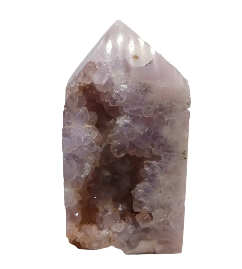 292G Amethyst Cherry Flower Agate Crystal Tower