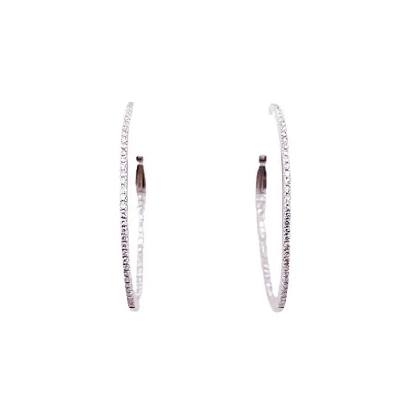 30 mm Diamond Inside Out Hoop Earrings