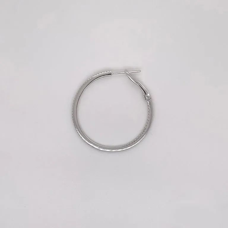 30 mm Diamond Inside Out Hoop Earrings