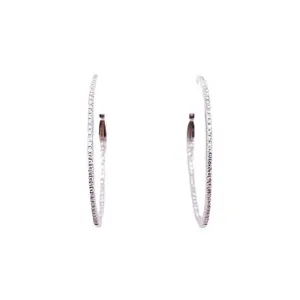 30 mm Diamond Inside Out Hoop Earrings