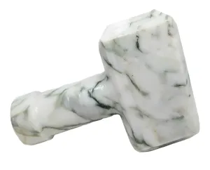 513G White Jade Crystal Mjölnir