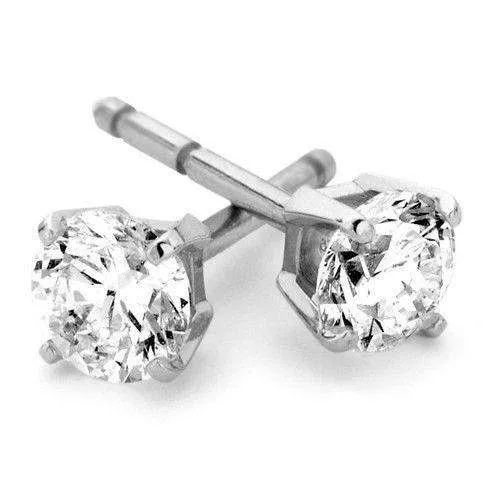 9ct White or Yellow Gold Diamond Stud Earrings - MMH-9-CE20Y