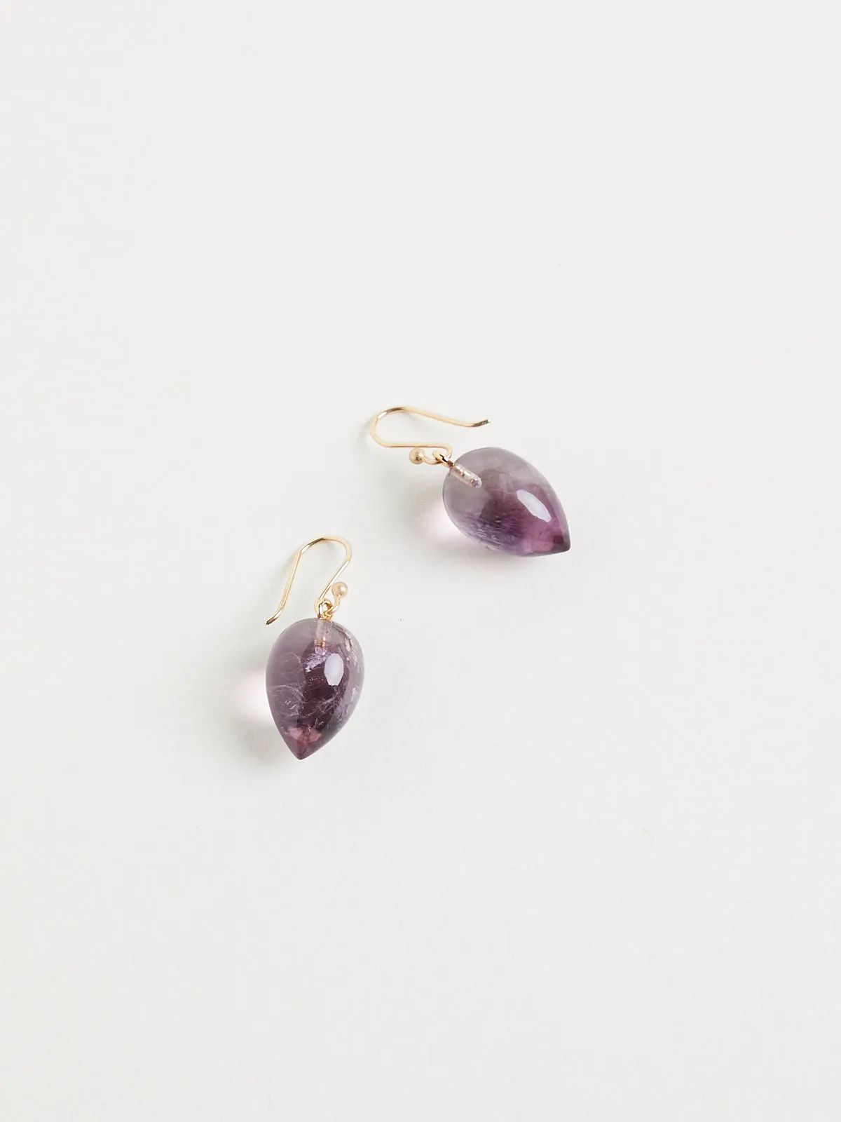 Acorn Earrings in Amethyst