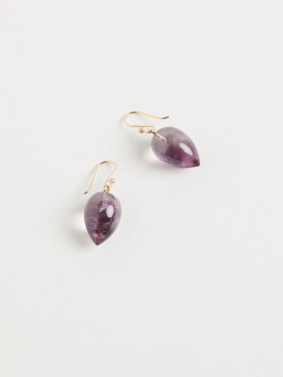 Acorn Earrings in Amethyst