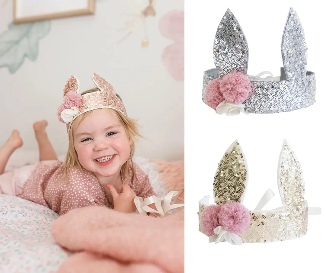 Alimrose Sequin Bunny Crown