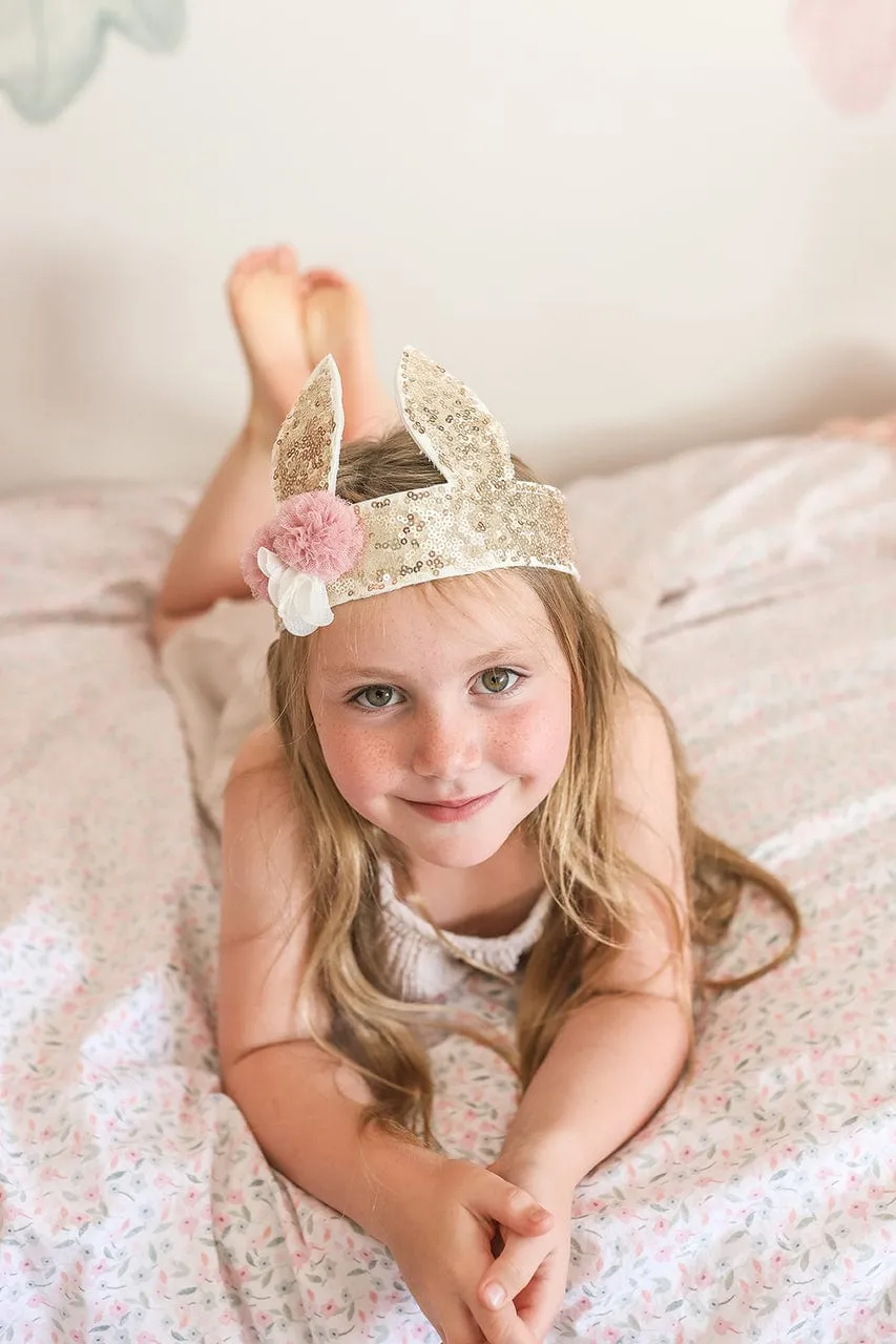 Alimrose Sequin Bunny Crown