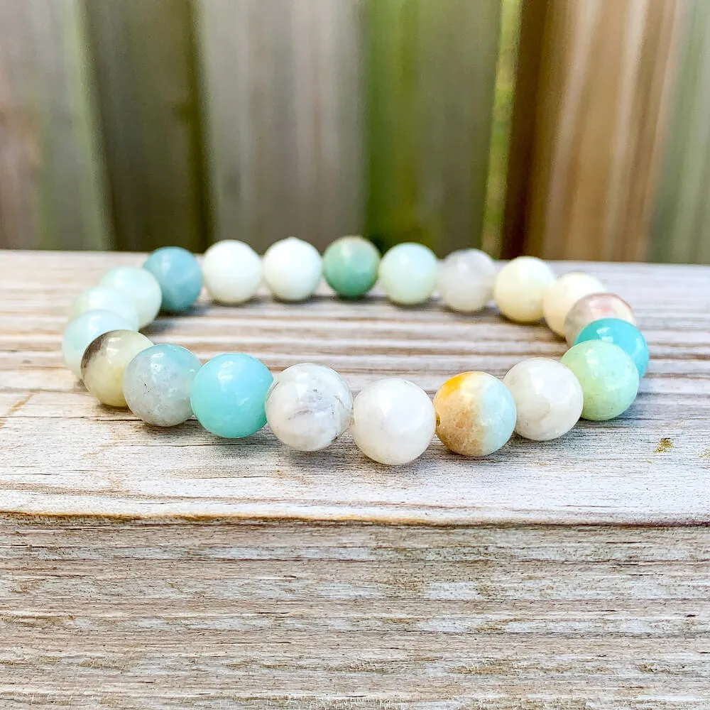 Amazonite Stone Beaded Bracelet