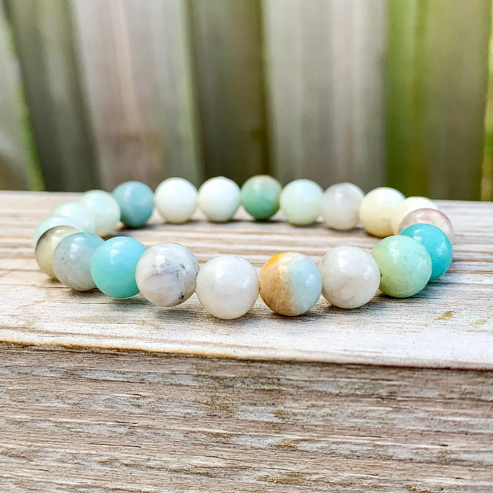 Amazonite Stone Beaded Bracelet