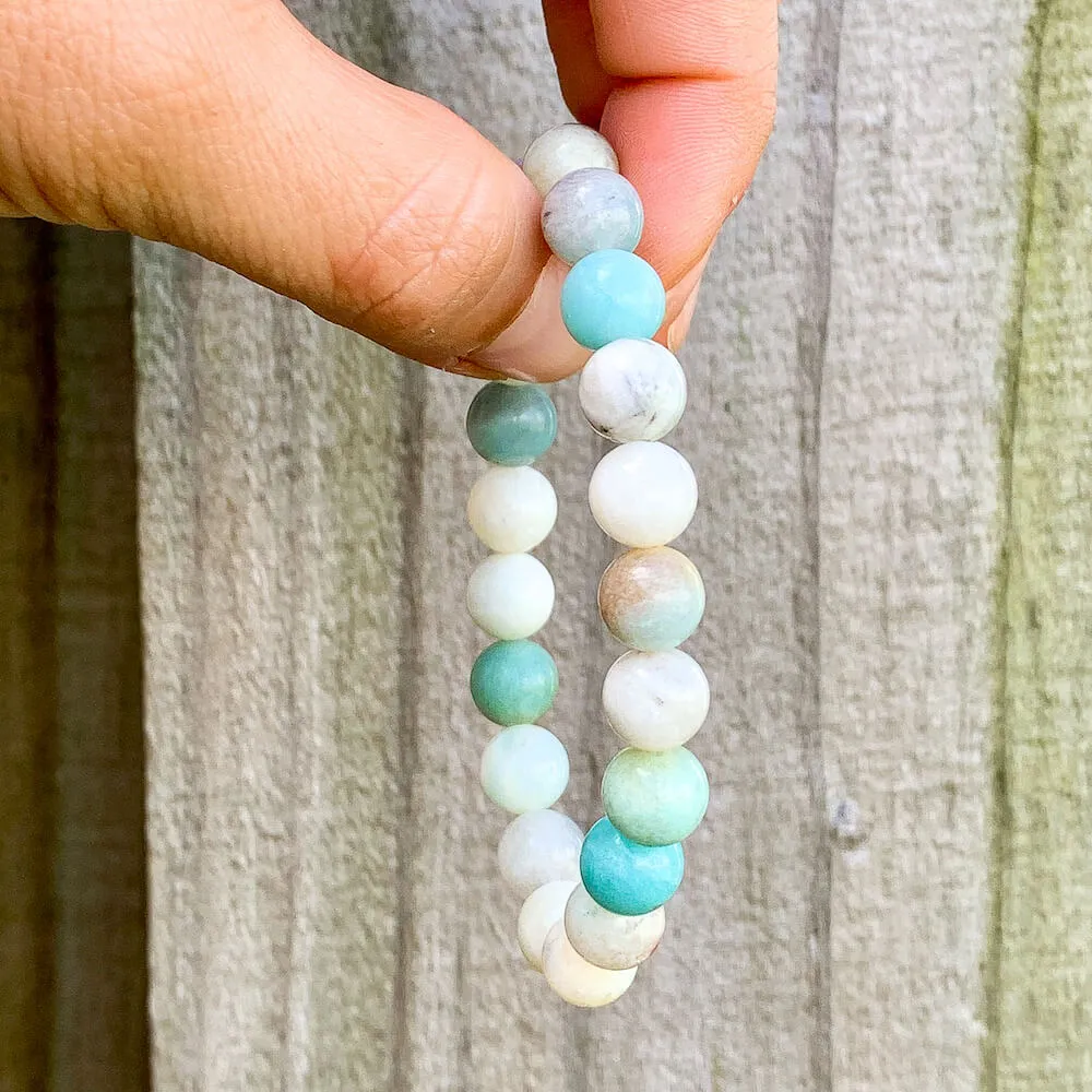 Amazonite Stone Beaded Bracelet