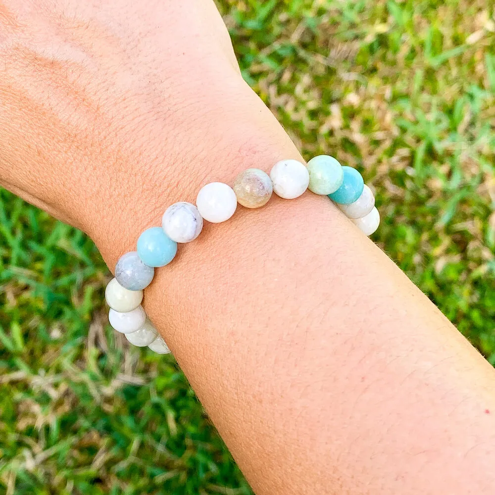 Amazonite Stone Beaded Bracelet