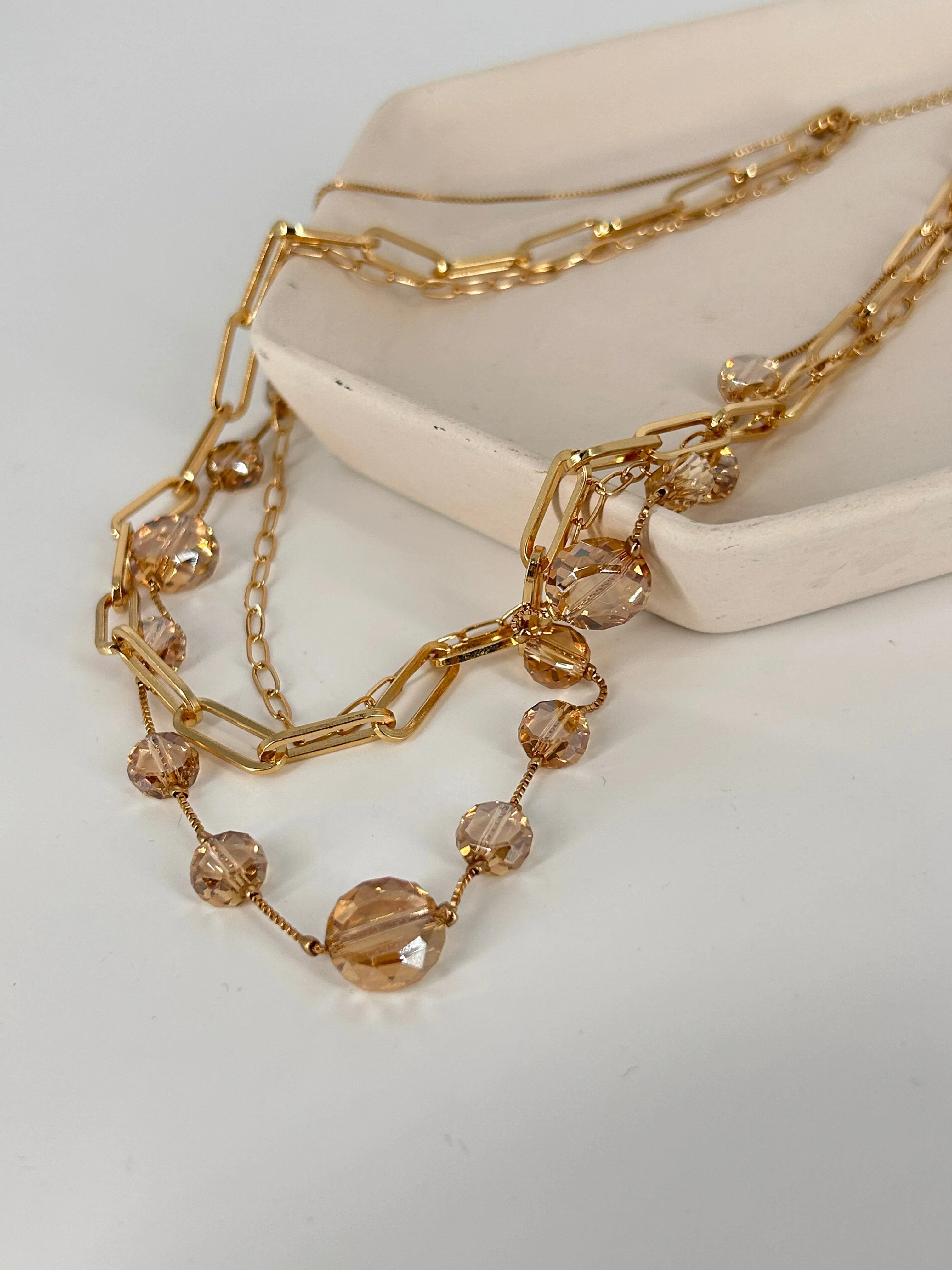 Amber Radiance Tiered Necklace