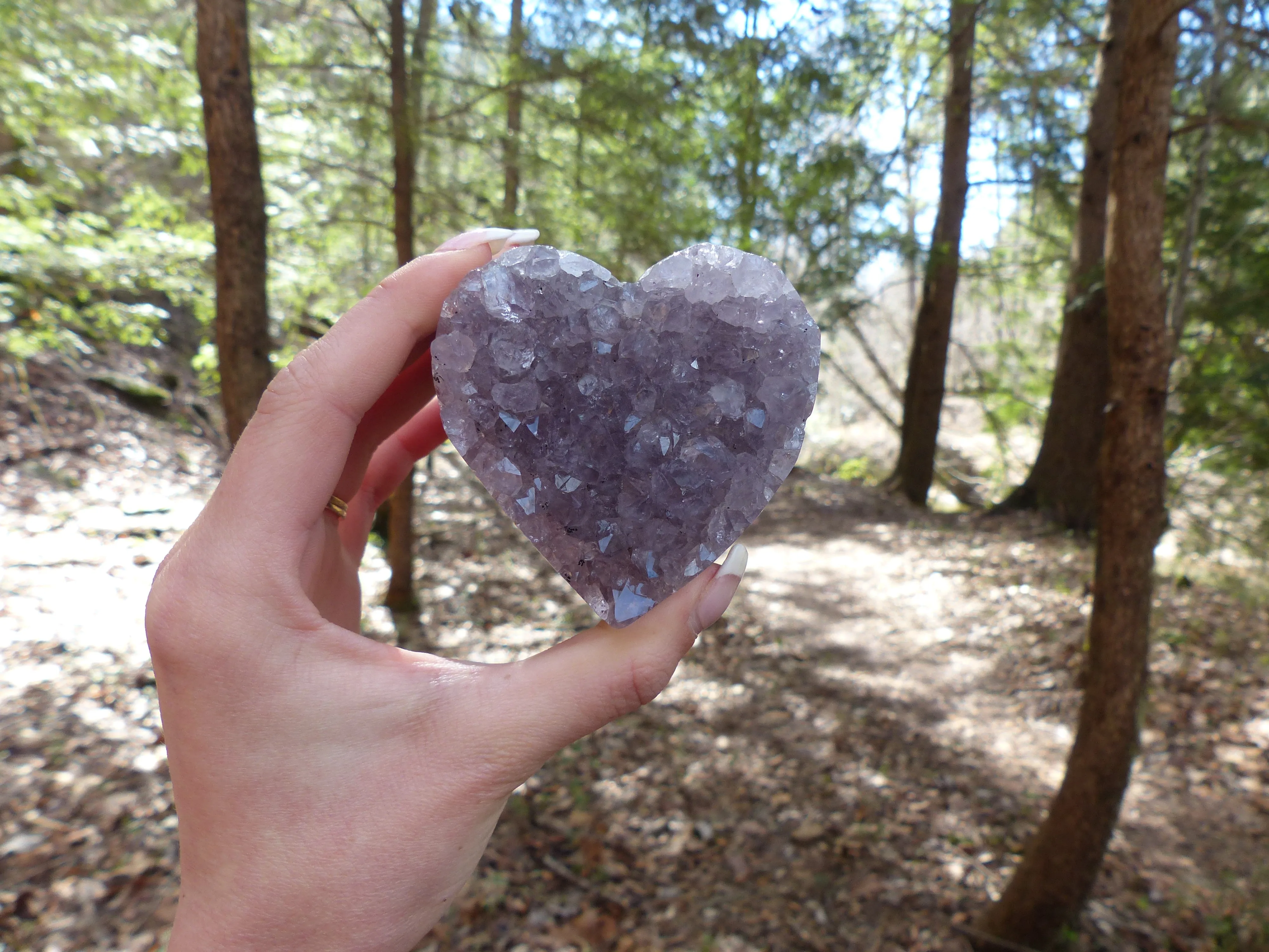 Amethyst Geode & Agate Heart (#2)