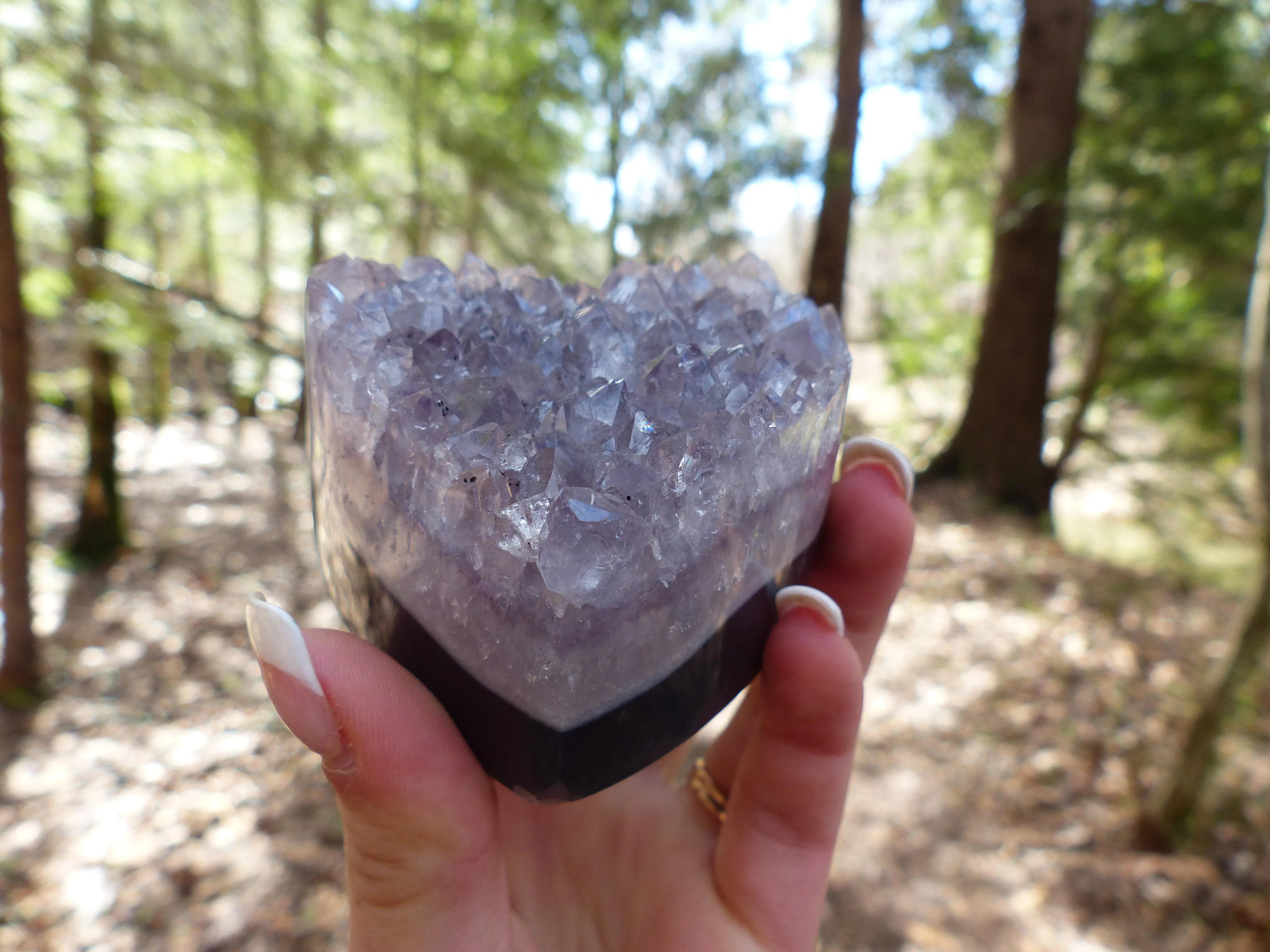 Amethyst Geode & Agate Heart (#2)