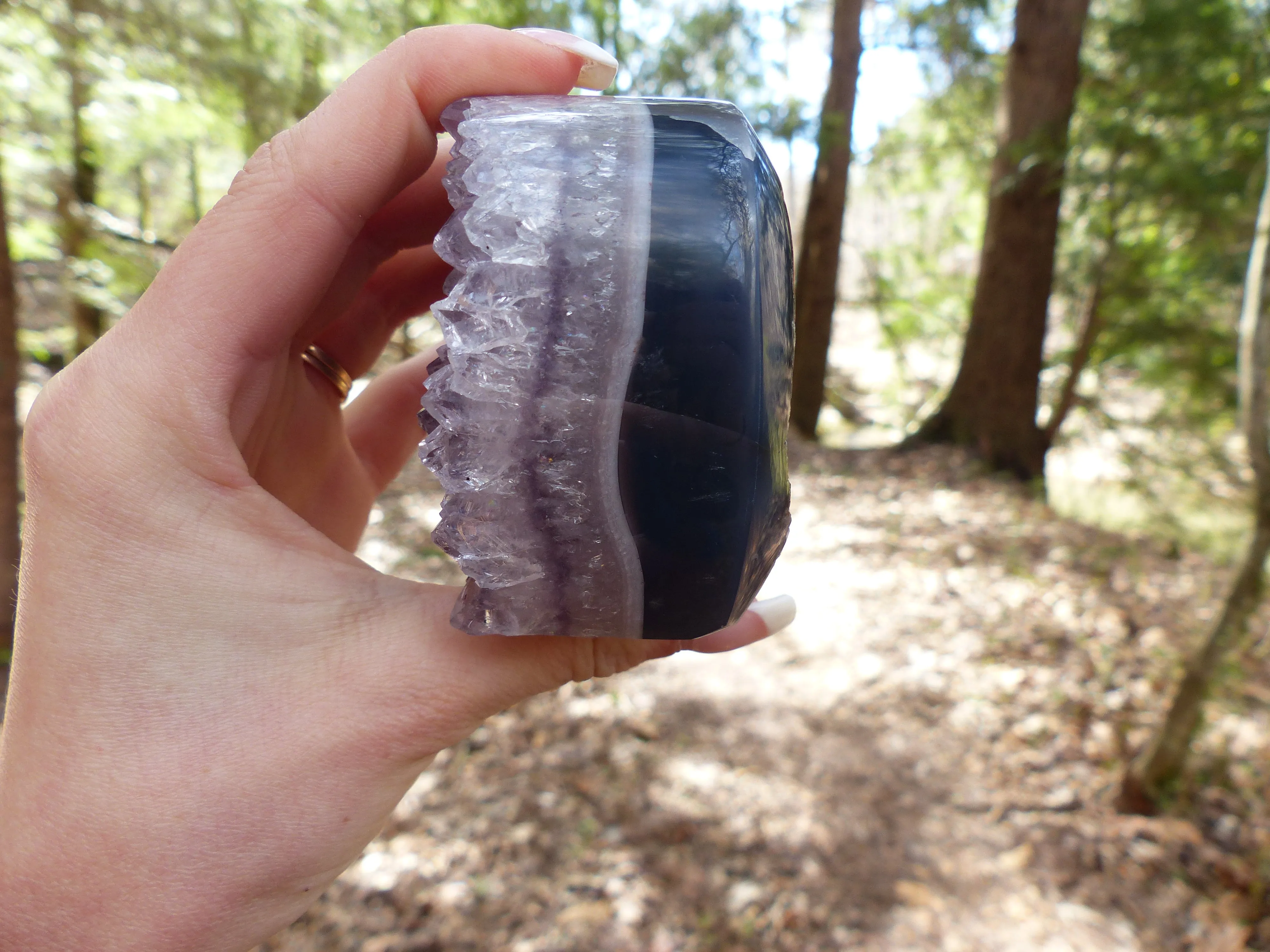 Amethyst Geode & Agate Heart (#2)