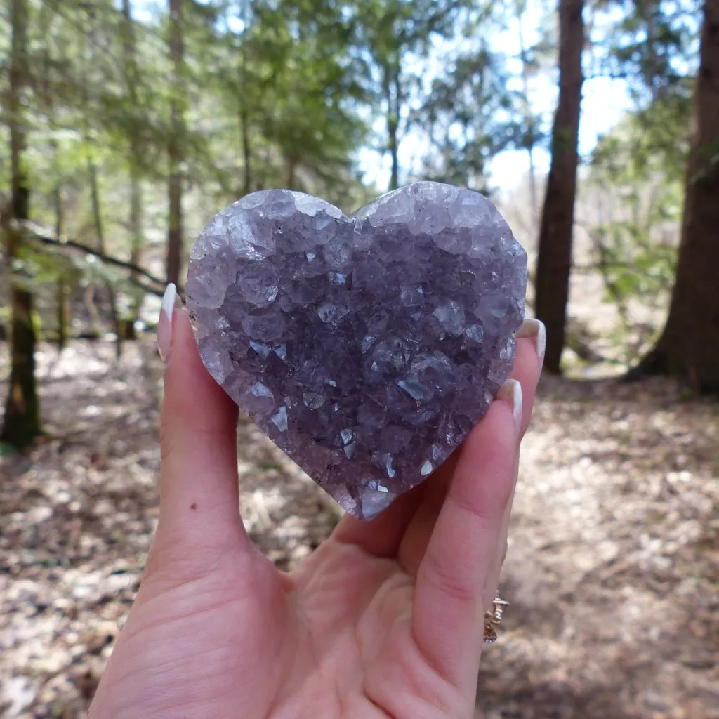 Amethyst Geode & Agate Heart (#2)