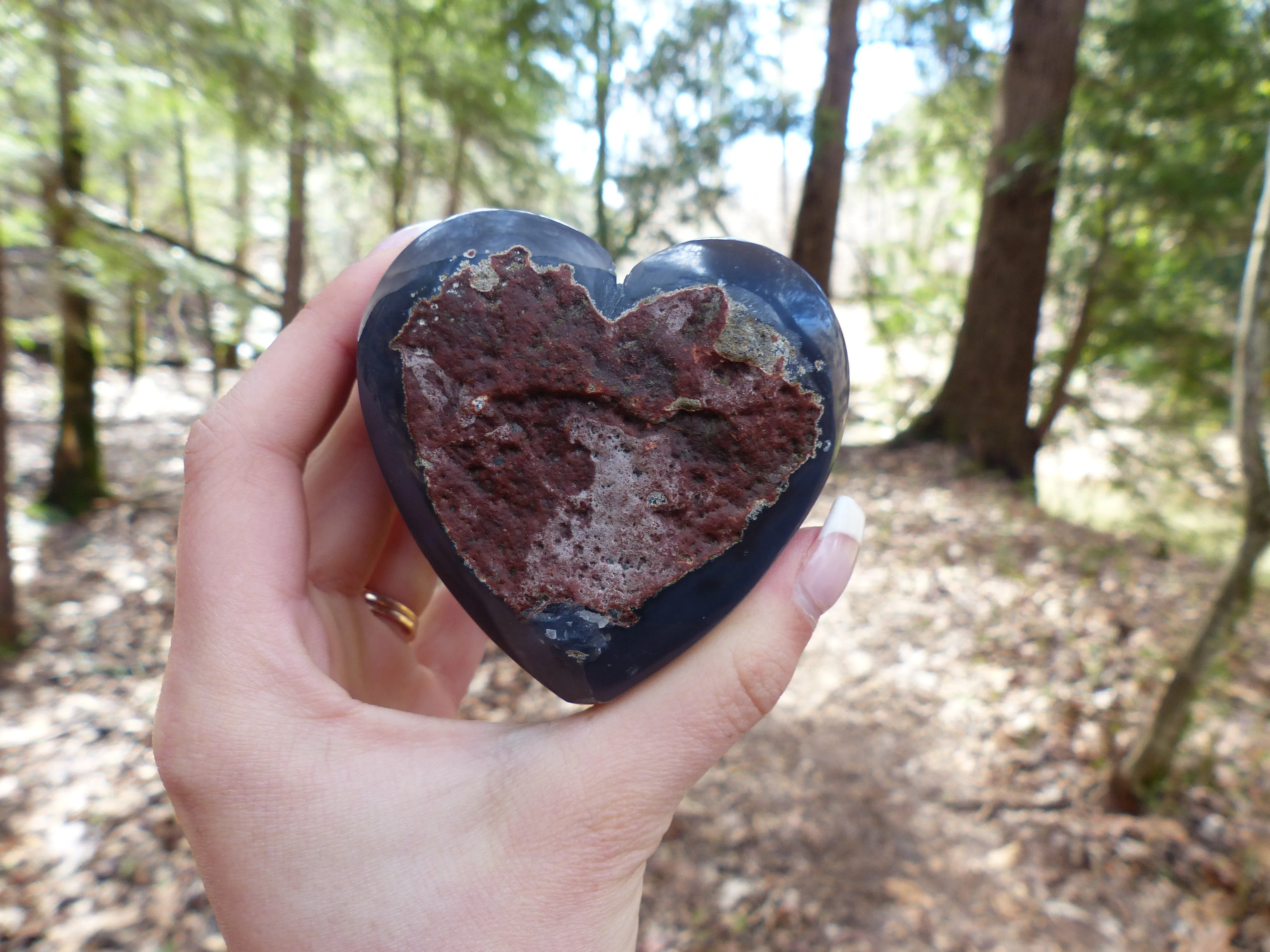 Amethyst Geode & Agate Heart (#2)