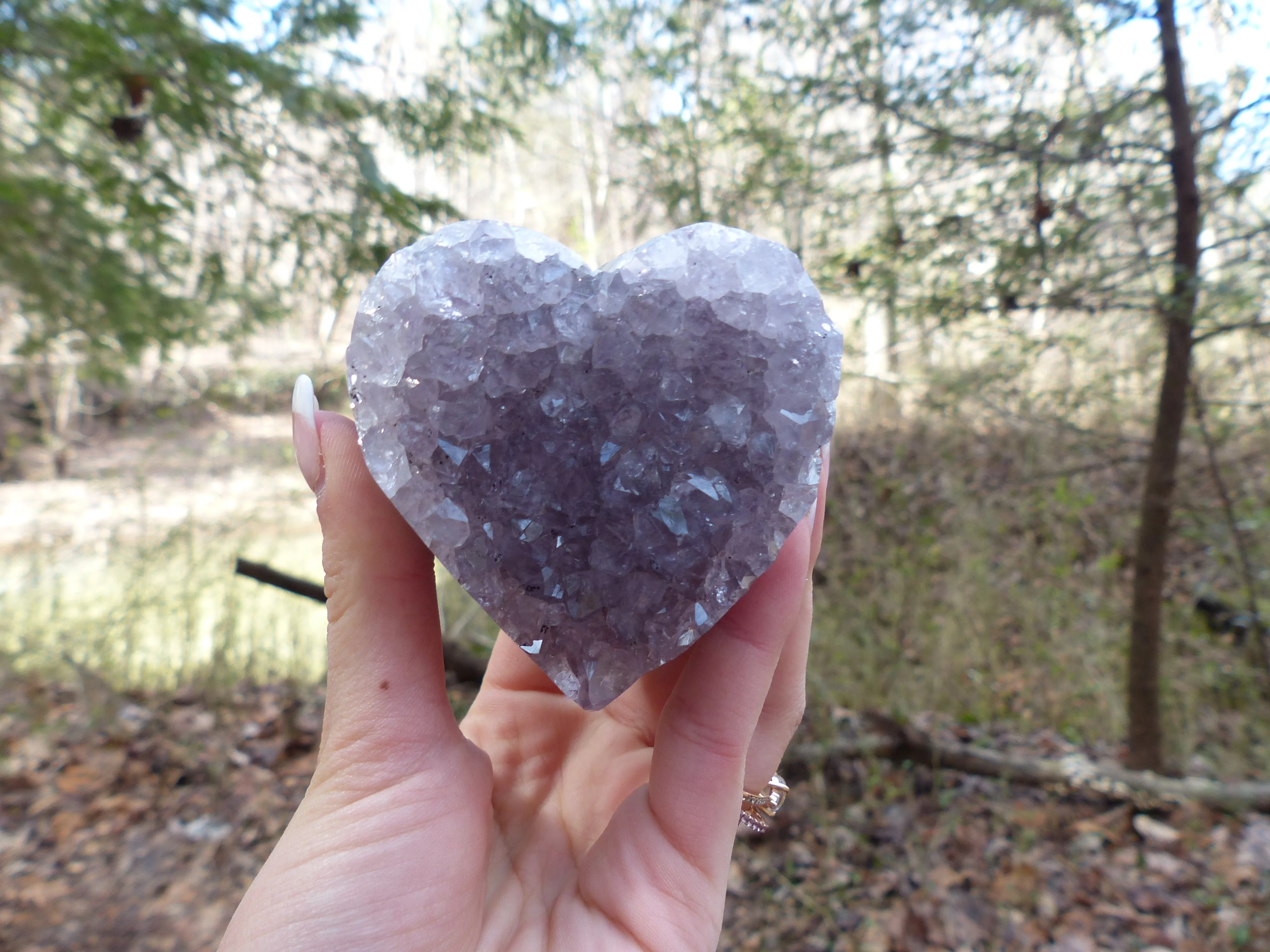 Amethyst Geode & Agate Heart (#2)