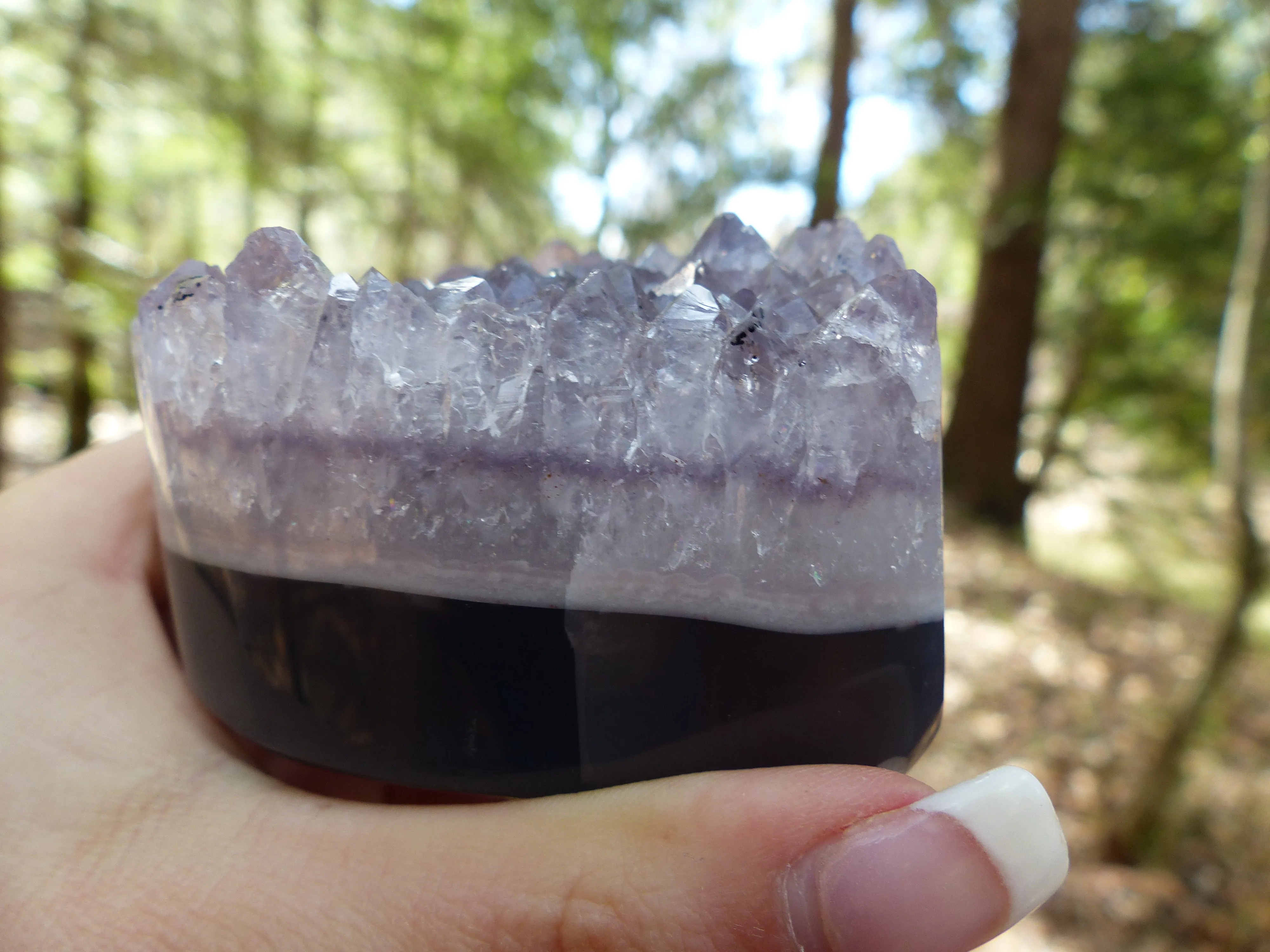 Amethyst Geode & Agate Heart (#2)