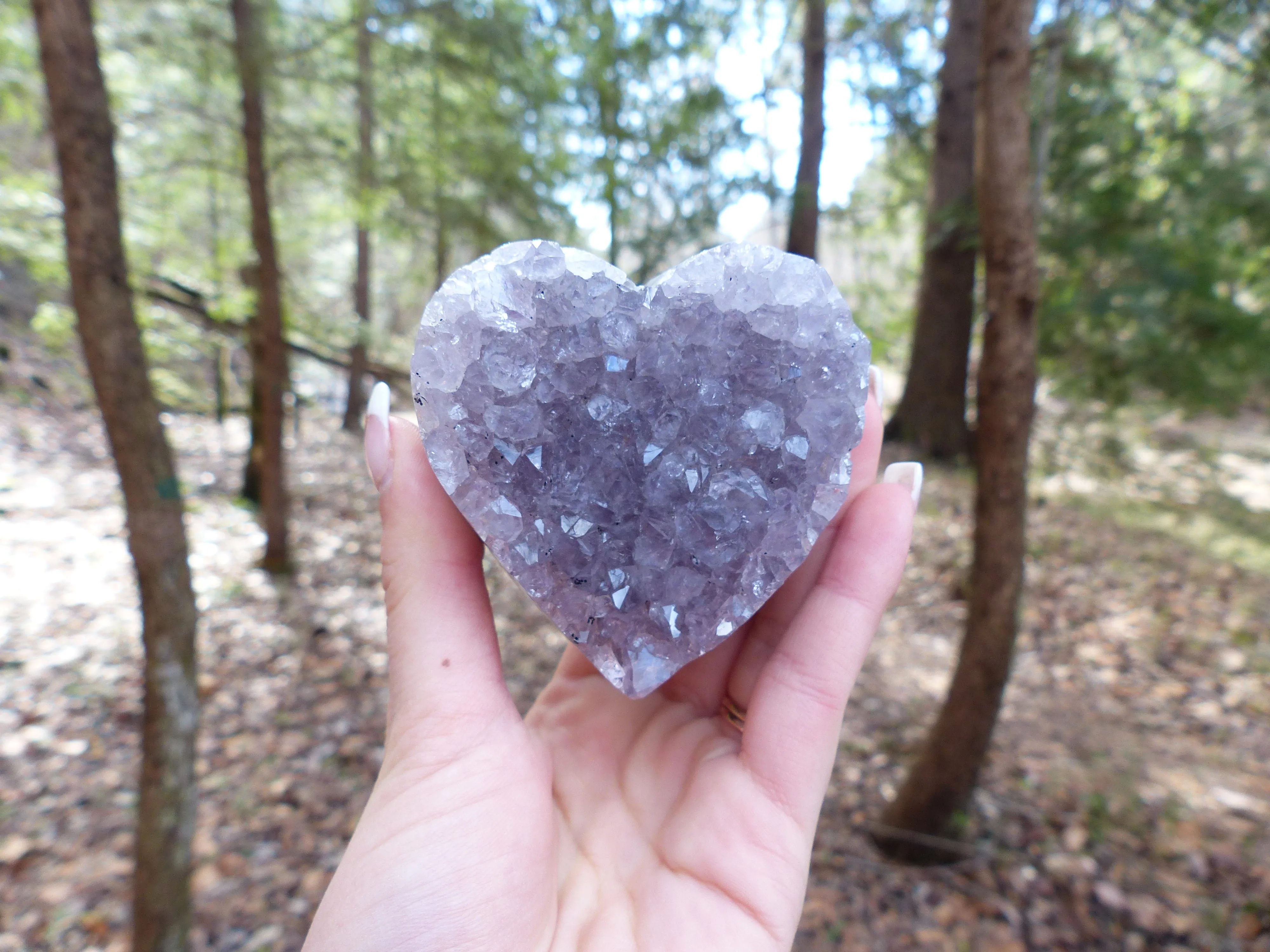 Amethyst Geode & Agate Heart (#2)