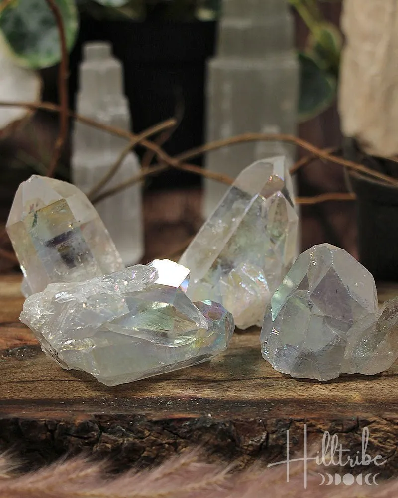 Angel (Opal) Aura Clear Quartz Cluster 7cm