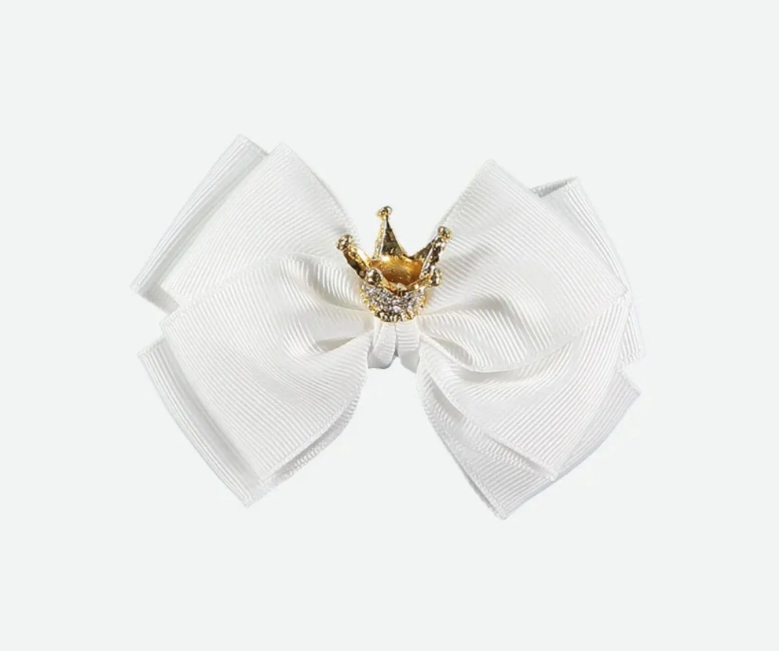 Angel's Face Girls Big White Color Crown Bow