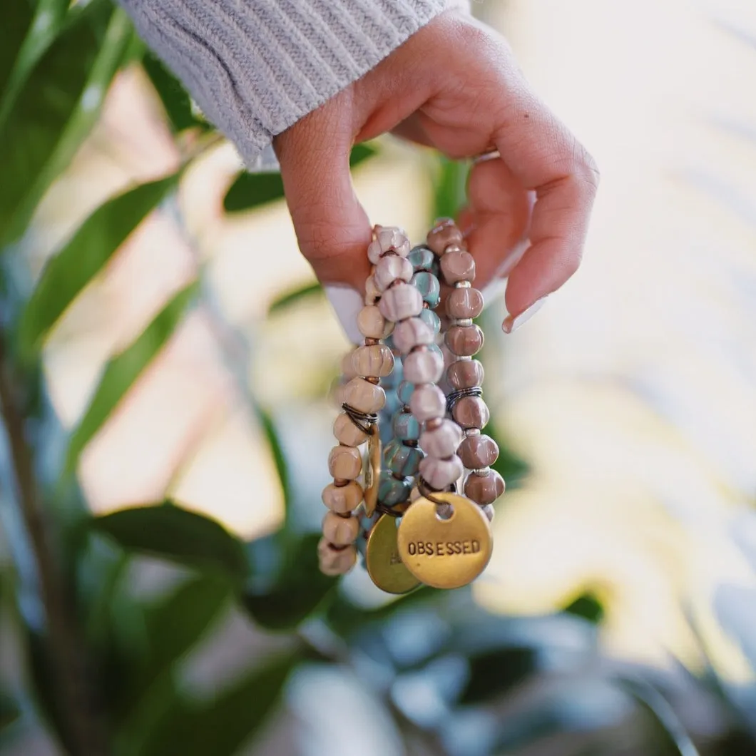 AQU-WARD BEADED MESSAGE BRACELET