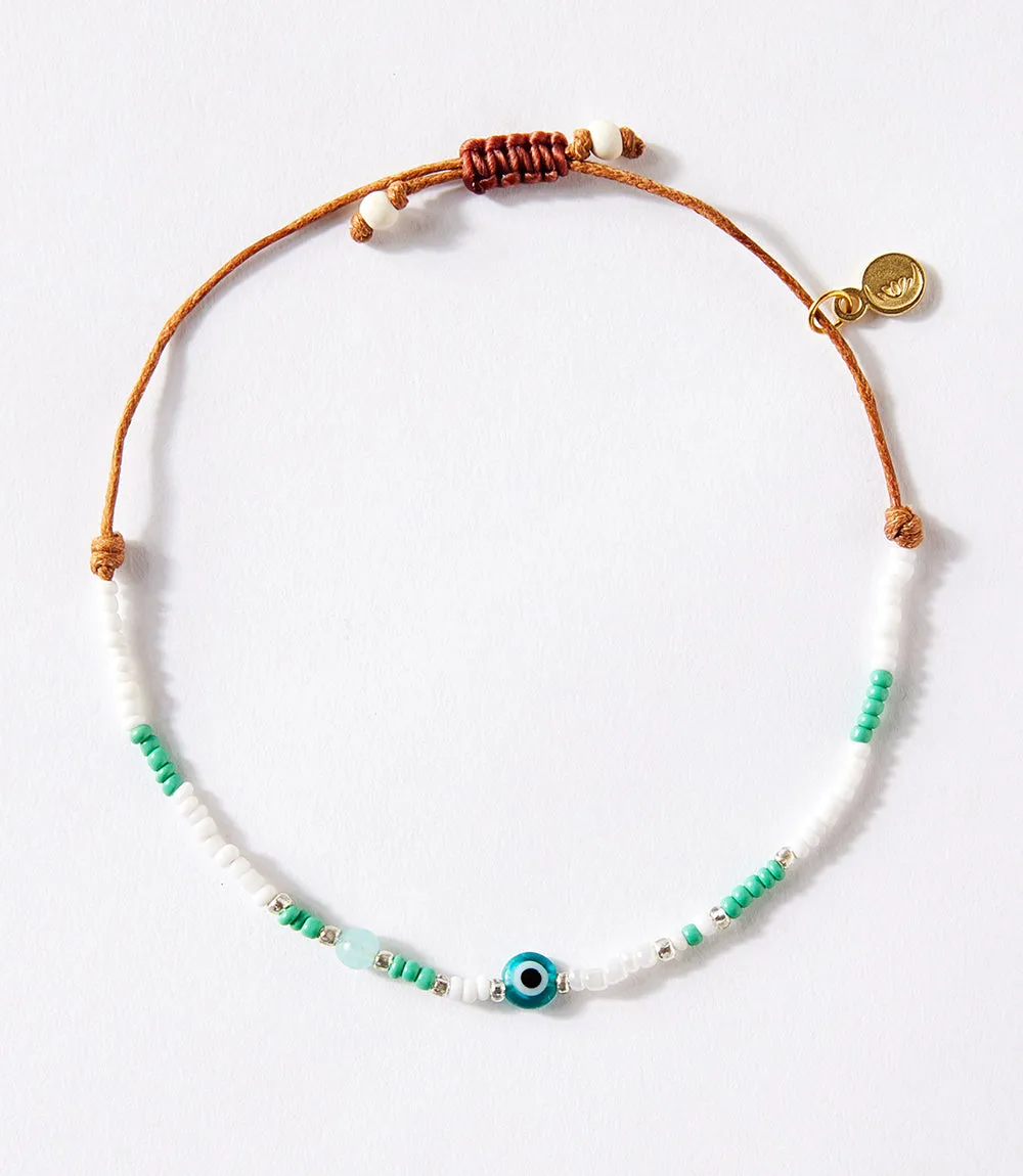 Aqua Beaded Bracelet