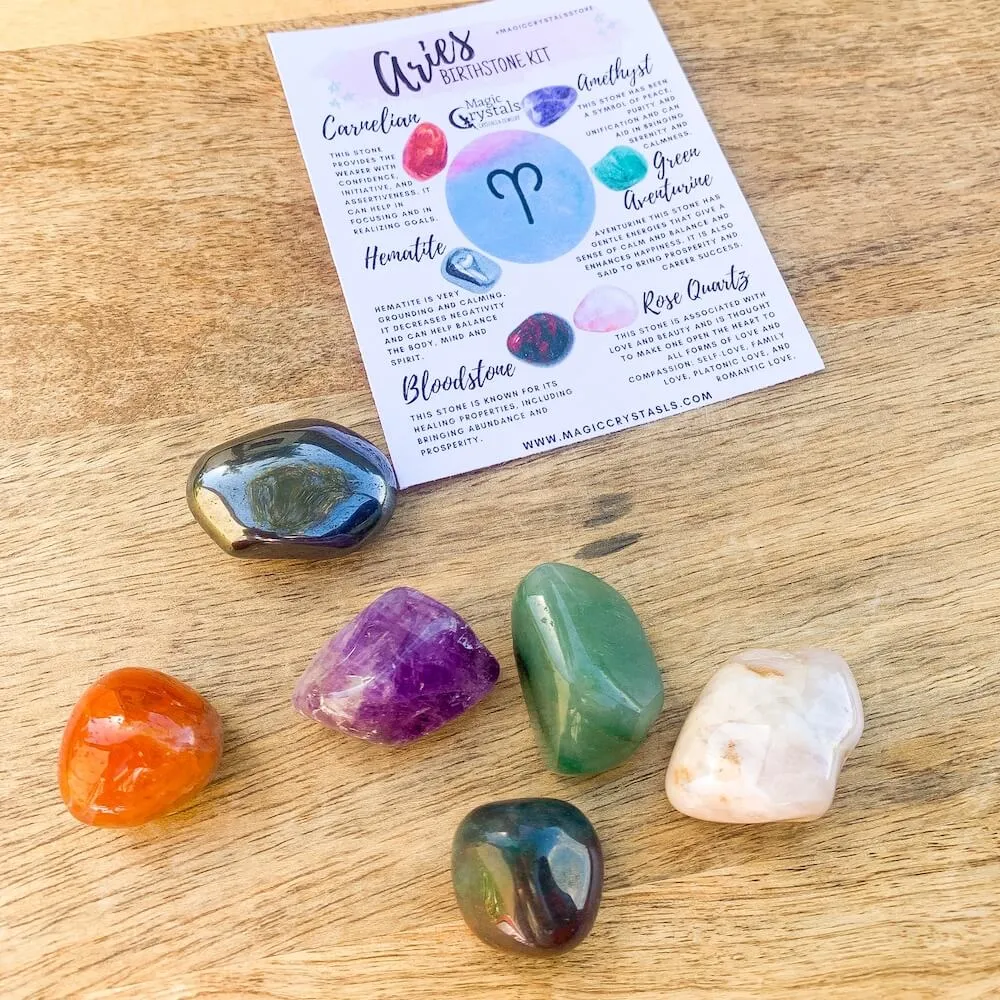 Aries Birthstones Crystal Set