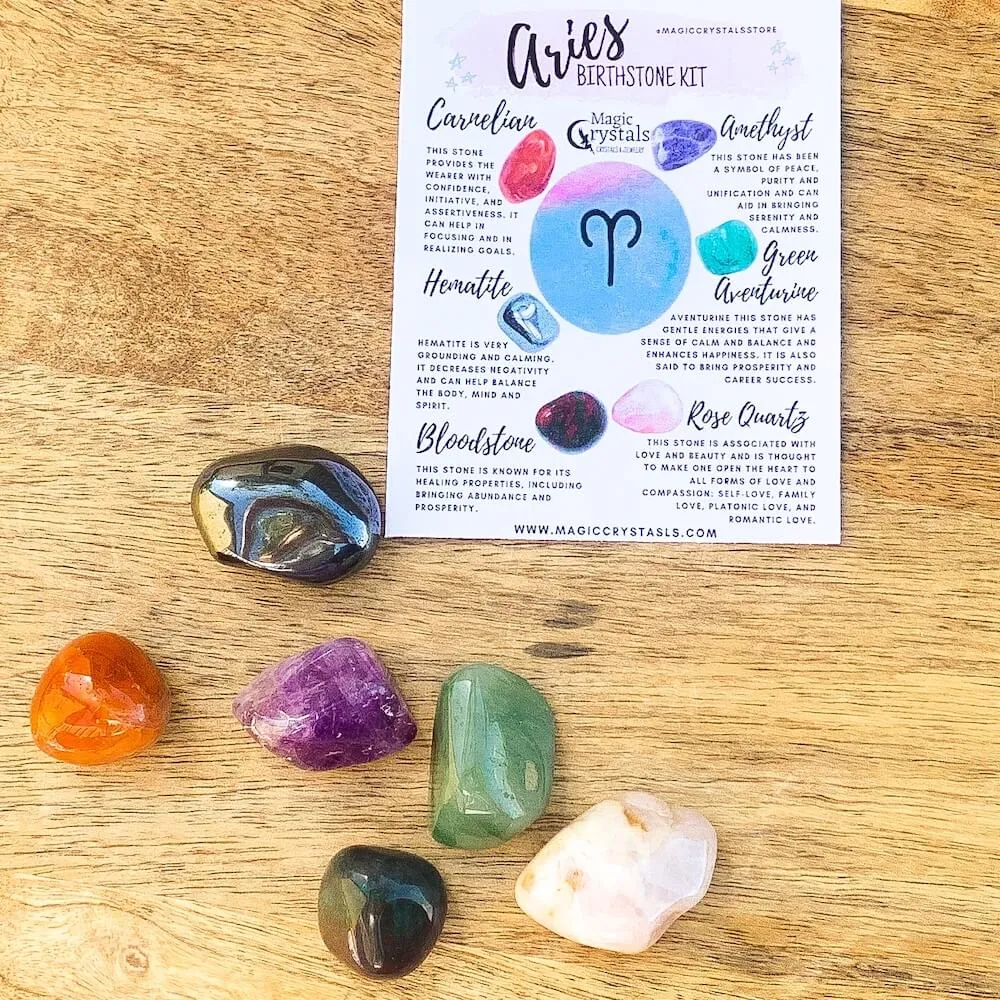 Aries Birthstones Crystal Set