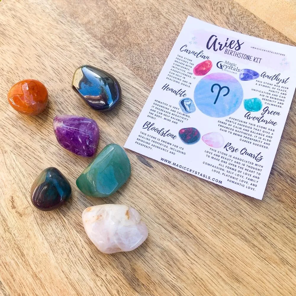 Aries Birthstones Crystal Set