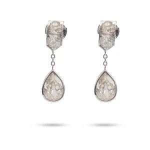 Art Deco French GIA 5.50 Carat Total Weight Diamond Platinum Drop Earrings