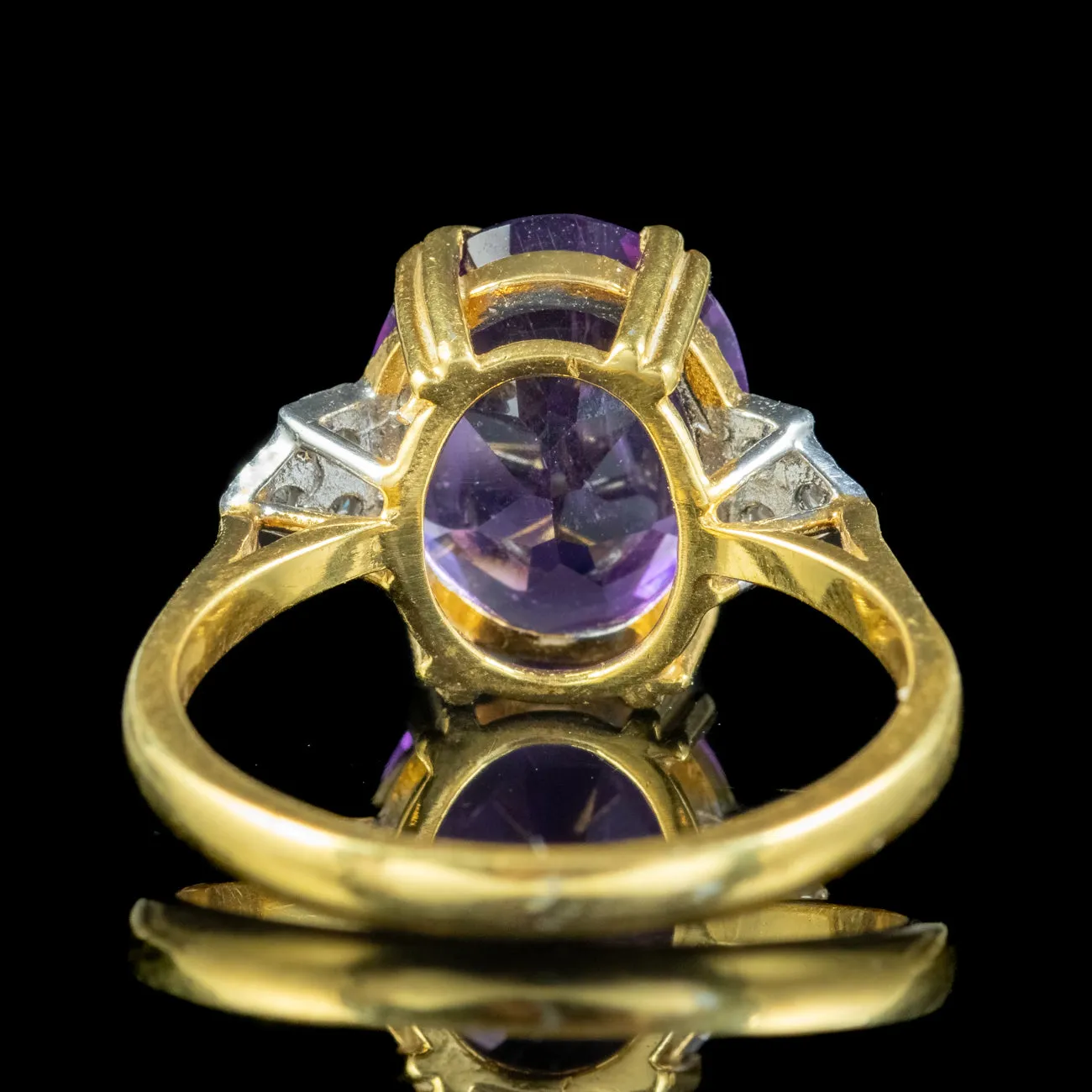 Art Deco Style Amethyst Cz Cocktail Ring 5.2ct Amethyst